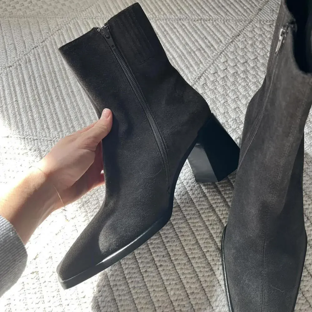 Jeffrey Campbell Sherpal-2 Booties in Slate Suede